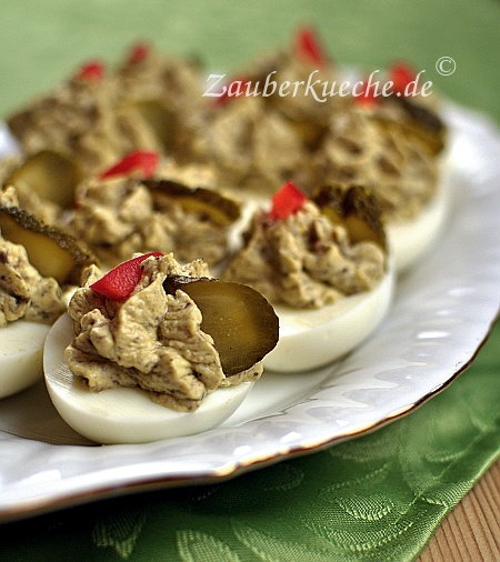 Gefüllte Eier mit Champignons Gefüllte Eier mit Champignons