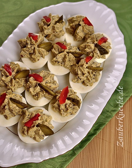 Gefüllte Eier mit Champignons Gefüllte Eier mit Champignons